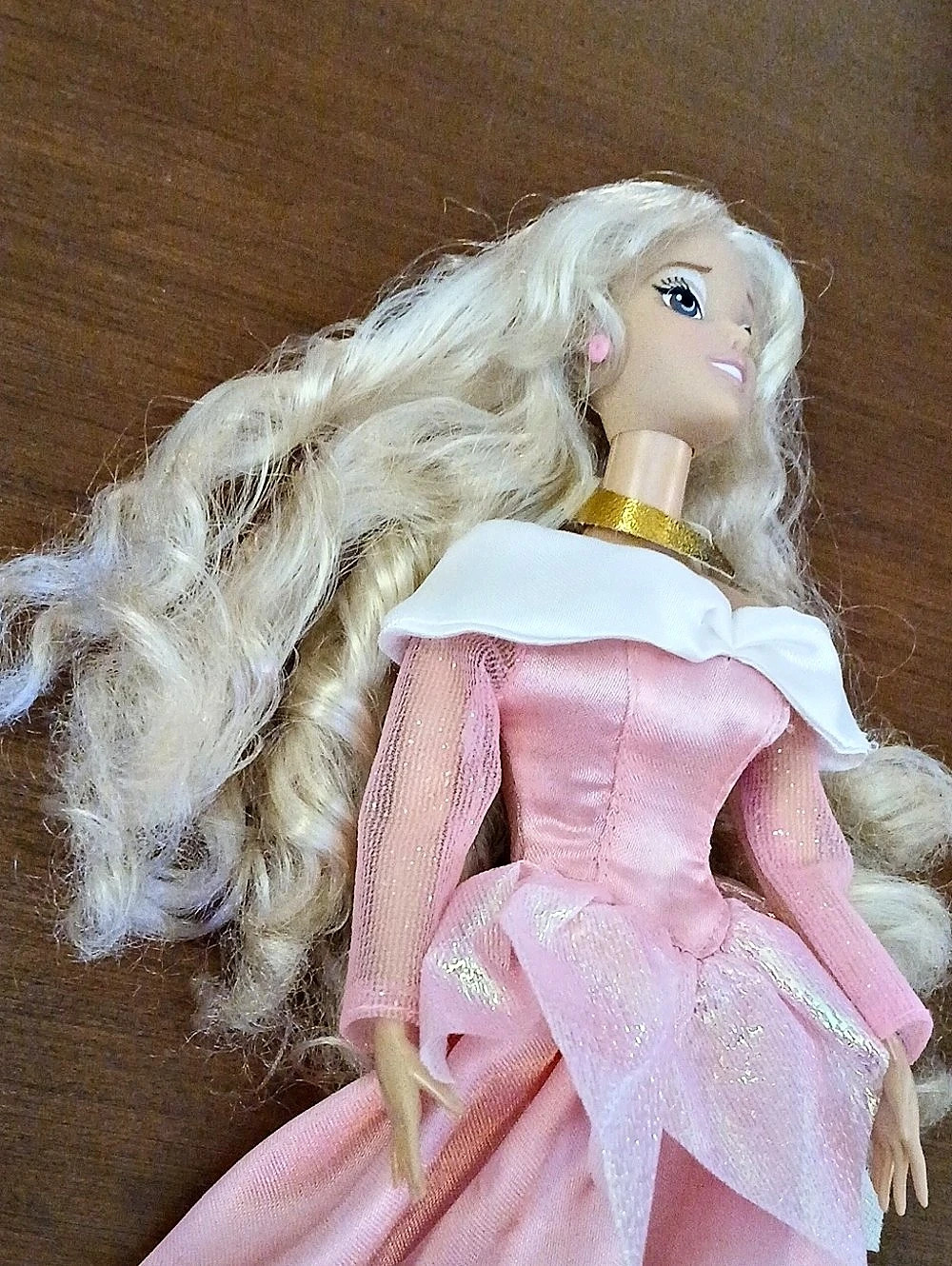 Disney Store Princess AURORA Sleeping Beauty Doll 11" Doll Pink Princess Dress